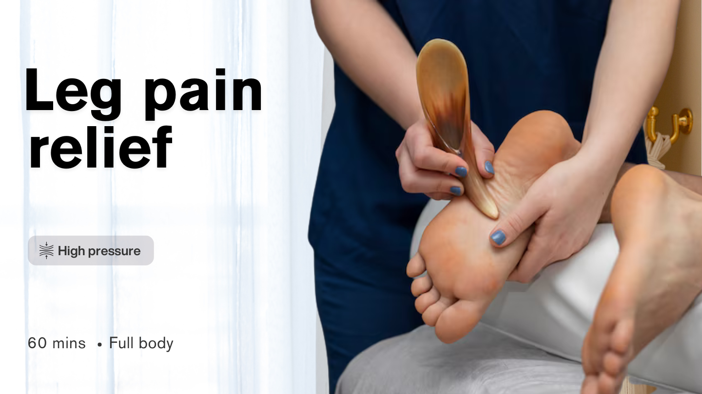 Leg pain relief massage
